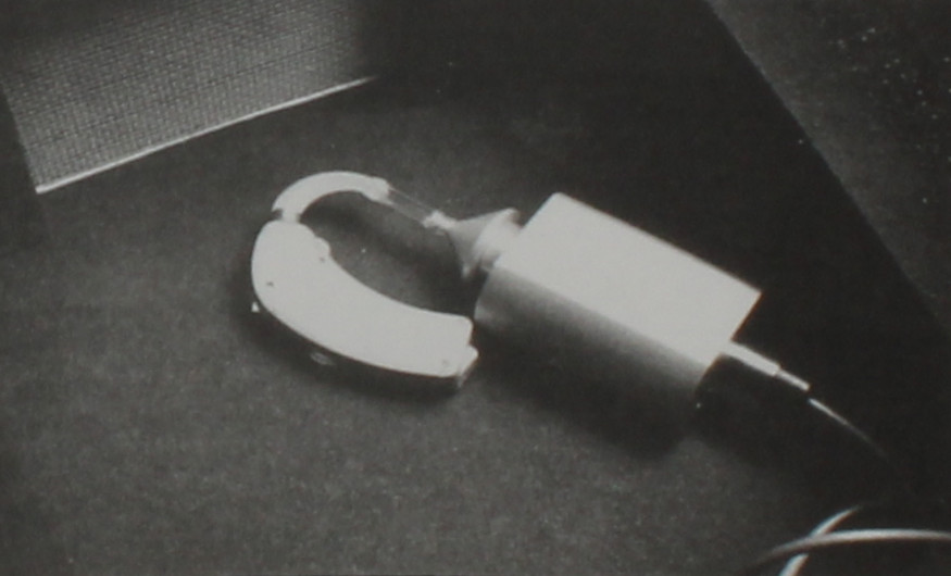 This is a black and white image taken from the FP-2 instruction manual that shows the testing assembly described in the 